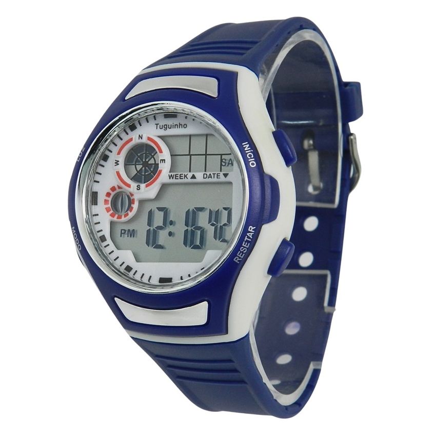 Relógio Menino Tuguir Digital Tg30620 Azul E Branco - imagem 3