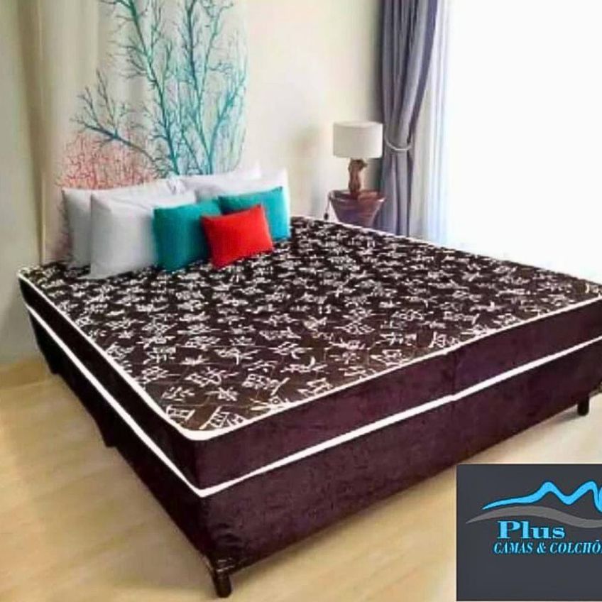 Cama Box Conjugada Casal Cama Conjugado Ortopédico Estrutura Em Madeira Colchão Dos Sonhos - imagem 3