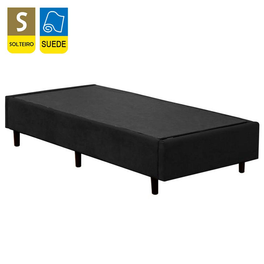 Cama Box Solteiro Suede Sereneprime Preto 88x188x40 - imagem 2
