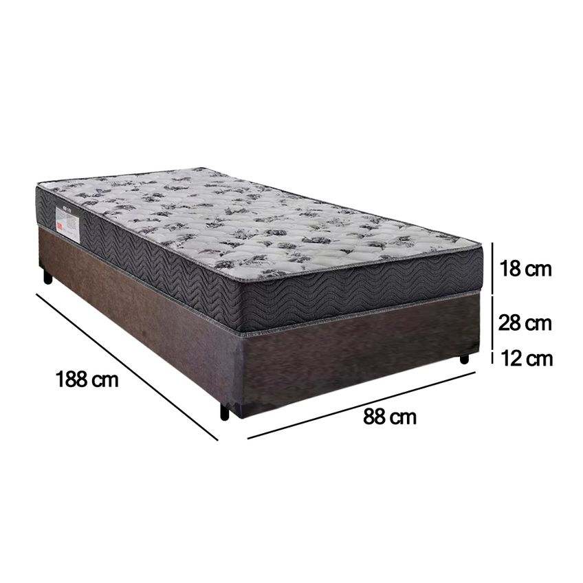 Cama Box Solteiro Suede + Colchão De Espuma D33 - Sereneprime - 88cm - imagem 3