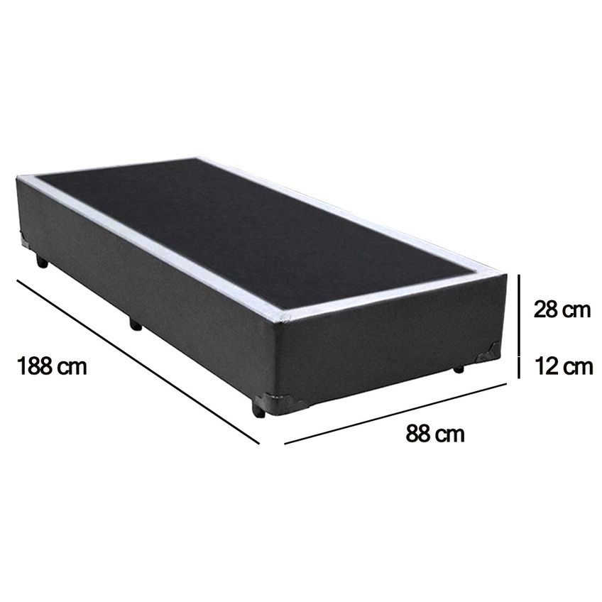 Cama Box Solteiro Sintético Sereneprime Cinza 88x188x40 - imagem 3