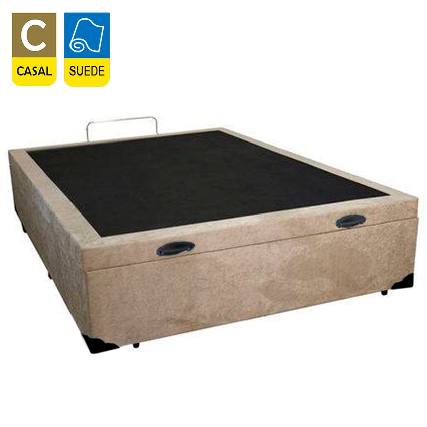Cama Box Baú Casal Suede + Colchão De Espuma D33 - Sereneprime - 138cm - imagem 3