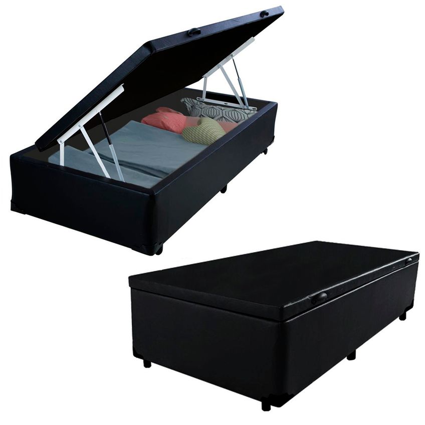 Cama Box Baú Solteiro Sintético + Colchão De Espuma D33 - Sereneprime - 88cm - imagem 3