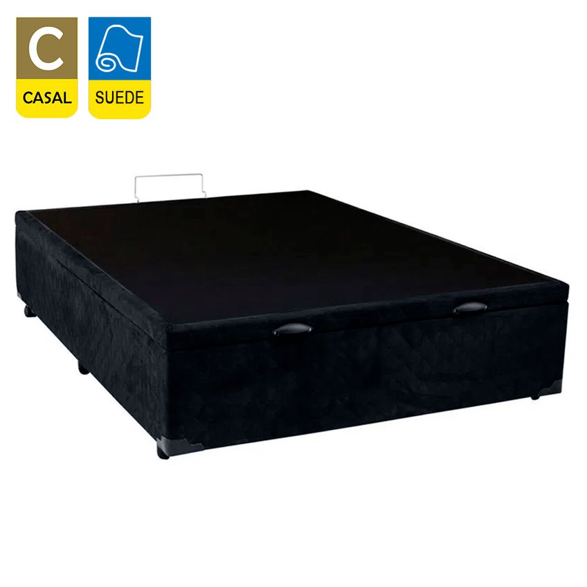 Cama Box Baú Casal Suede + Colchão De Espuma D33 - Sereneprime - 138cm - imagem 3