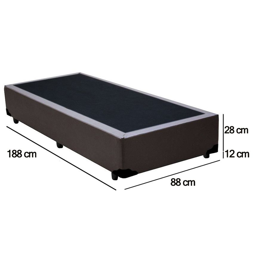 Cama Box Solteiro Sintético Sereneprime Marrom 88x188x40 - imagem 3