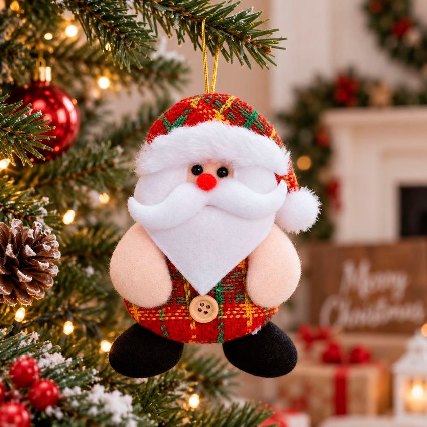 Pendente Papai Noel Árvore De Natal Decoração 12cm Kit 20pçs - imagem 5