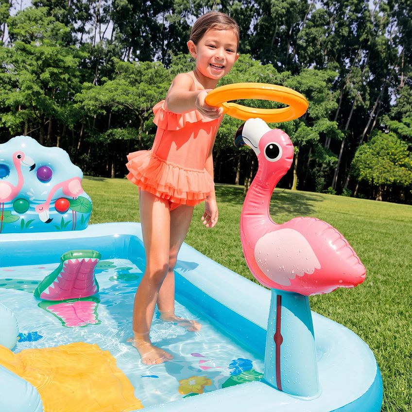Piscina Inflável Playground Aventura Na Floresta 493l Bomba Elétrica Intex - imagem 3
