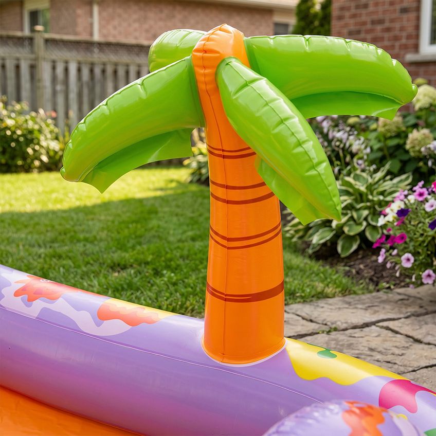 Piscina Playground Inflável Dino Park 159l Infantil Bomba Elétrica Intex - imagem 5