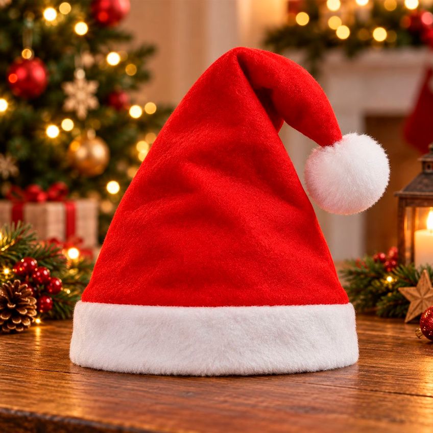 Touca Gorro Tradicional Noel Enfeite Natalino 35cm Kit 3pçs - imagem 5