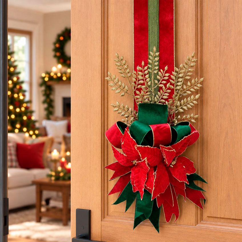 Escapulário Guirlanda Enfeite Natal Decorativo Porta De 2m - imagem 3
