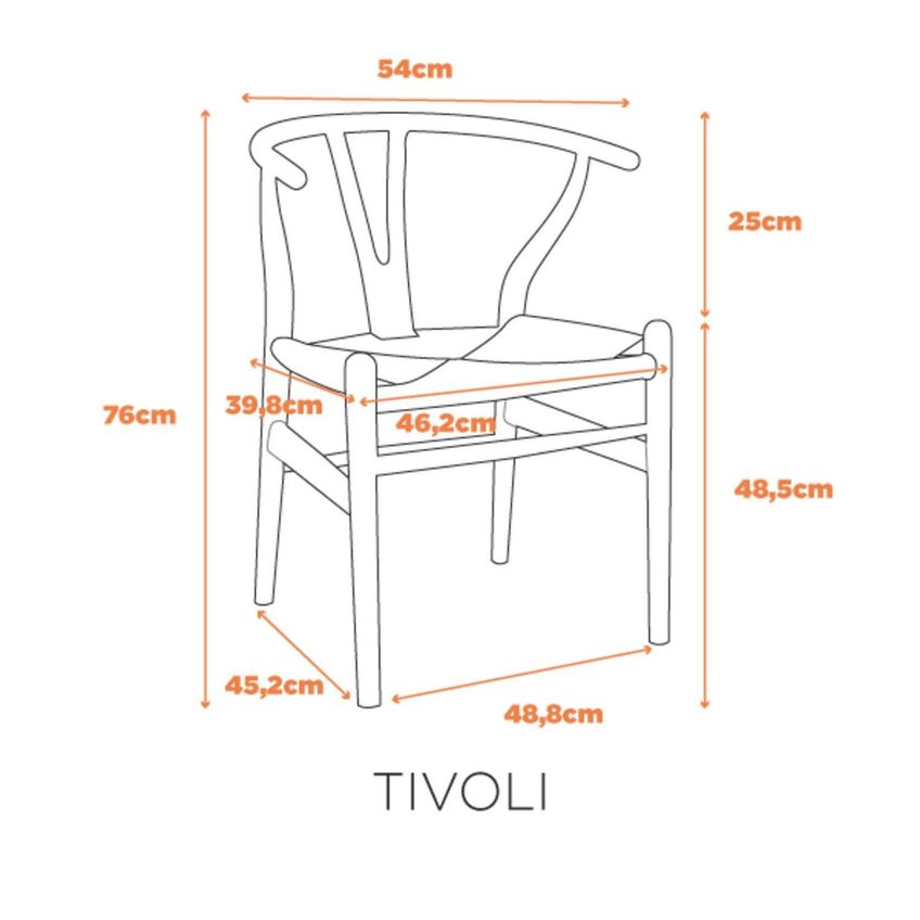 Kit Com 2 Cadeiras Tivoli Em Madeira Faia Natural E Assento Em Corda Natural - imagem 3