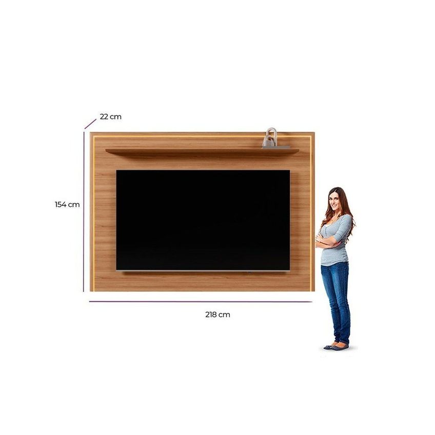 Painel Córdoba Para TV De Até 85" Linea Brasil Canela Fosco - imagem 5