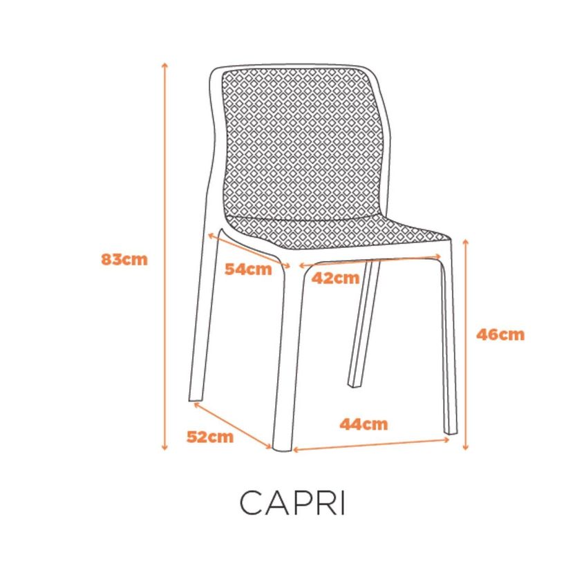 Kit Com 4 Cadeiras Capri Em Polipropileno - Nude Nude - imagem 3
