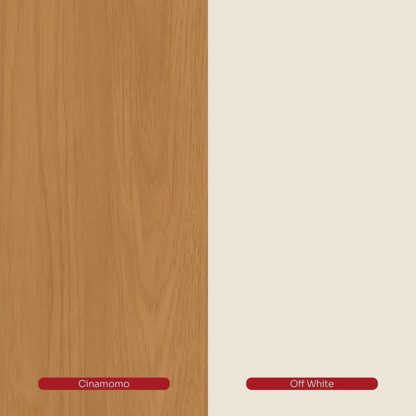 Mesa De Jantar 4 Lugares 120cm Tampo Mdf Canto Reto Manu Cinamomo/Off White - imagem 4