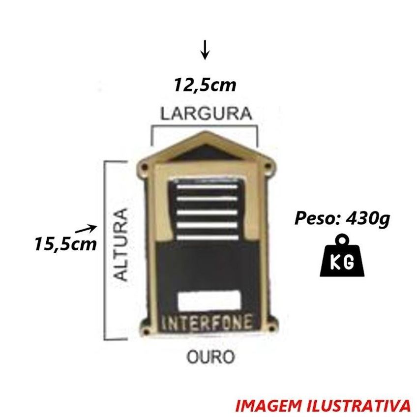 Protetor Interfone Caixa Em Alumínio Fundido N01 Branco - imagem 3