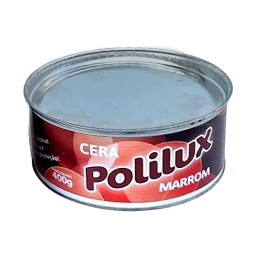 Kit 2 Cera Pastosa Polilux Lata Incolor E Marrom 400g - imagem 3