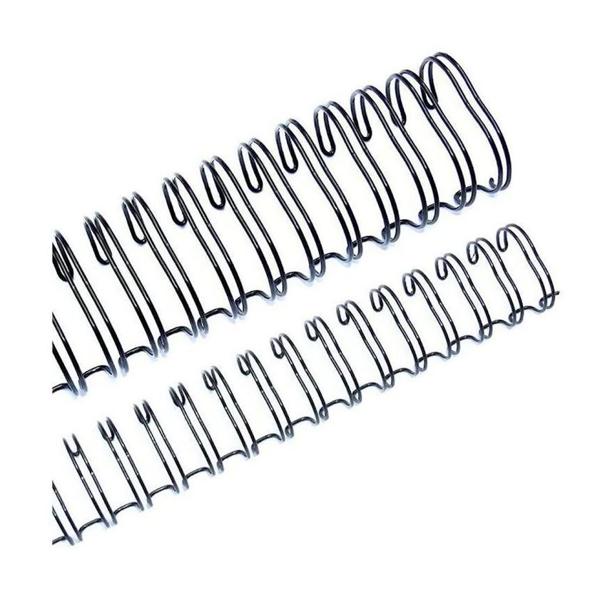 Wire-o Garra Duplo Anel 1"1/4 270 Fls Carta 2x1 Preto 25 Und - imagem 3