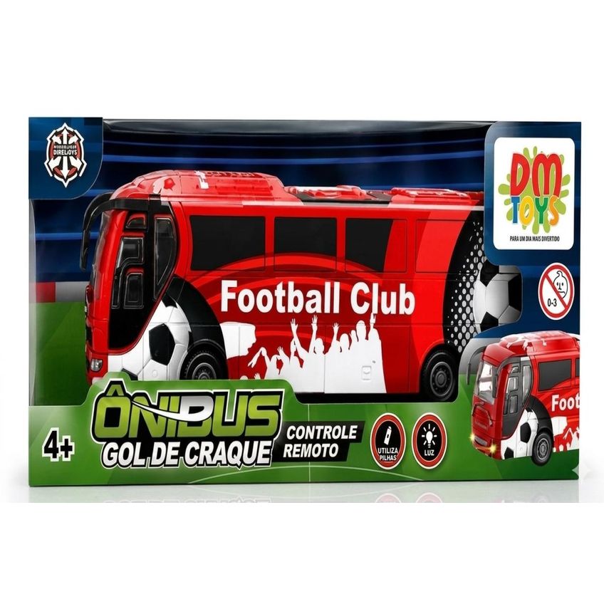 Ônibus Controle Remoto Infantil Gol Craque Sortido - DM Toys - imagem 3