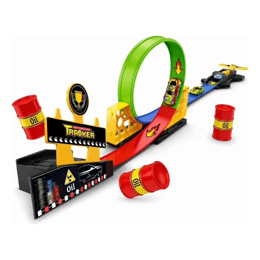 Pista Looping Attack 360 Lançador Carrinho Braskit - imagem 4
