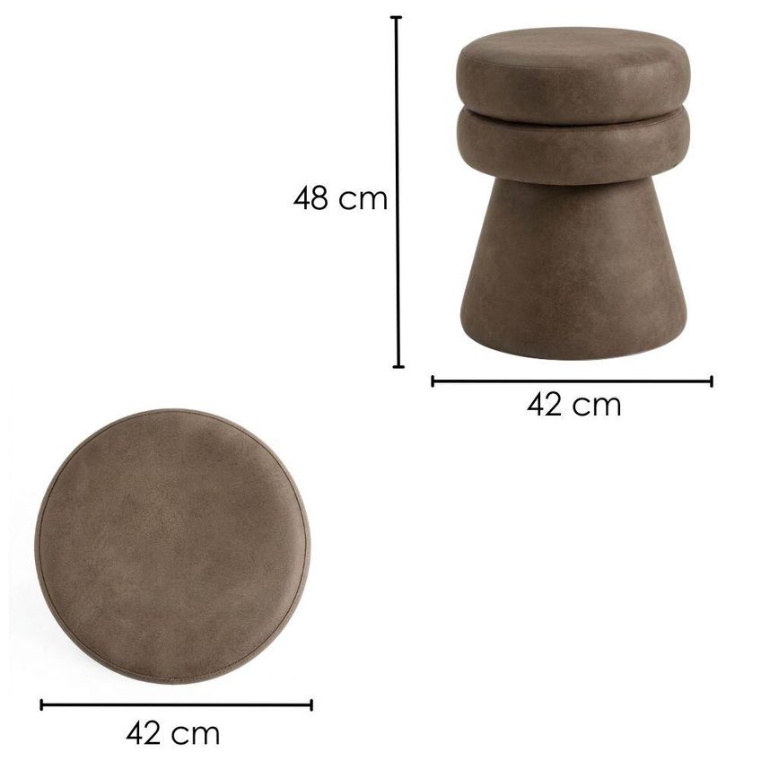Puff Organico Cave 48x42 Cm Base Giratoria Courino Tcs 729 Moll - imagem 3
