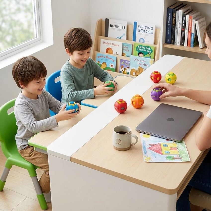 Super Kit 3 Brinquedo Sensorial Bola Retrátil Fidget Sensor - imagem 3