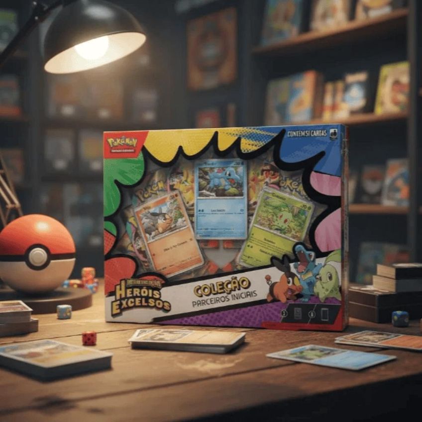 Box Pokémon Coleção Parceiros Iniciais Heróis Excelsos 51 Cartas - imagem 4