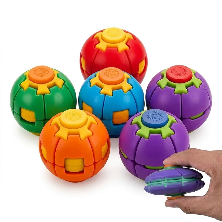 Kit 3 Super Bola Mágica Dobrável Fidget Toy Sensorial Foco - imagem 3