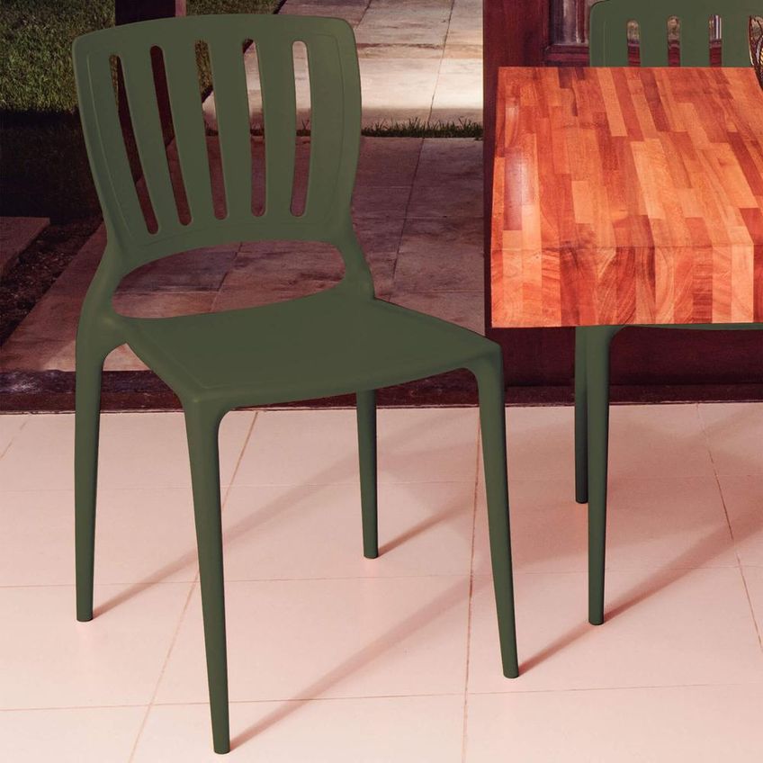 Kit 4 Cadeiras Tramontina Summa Manu Eco Em Polipropileno Verde Oliva 92025027 - imagem 2
