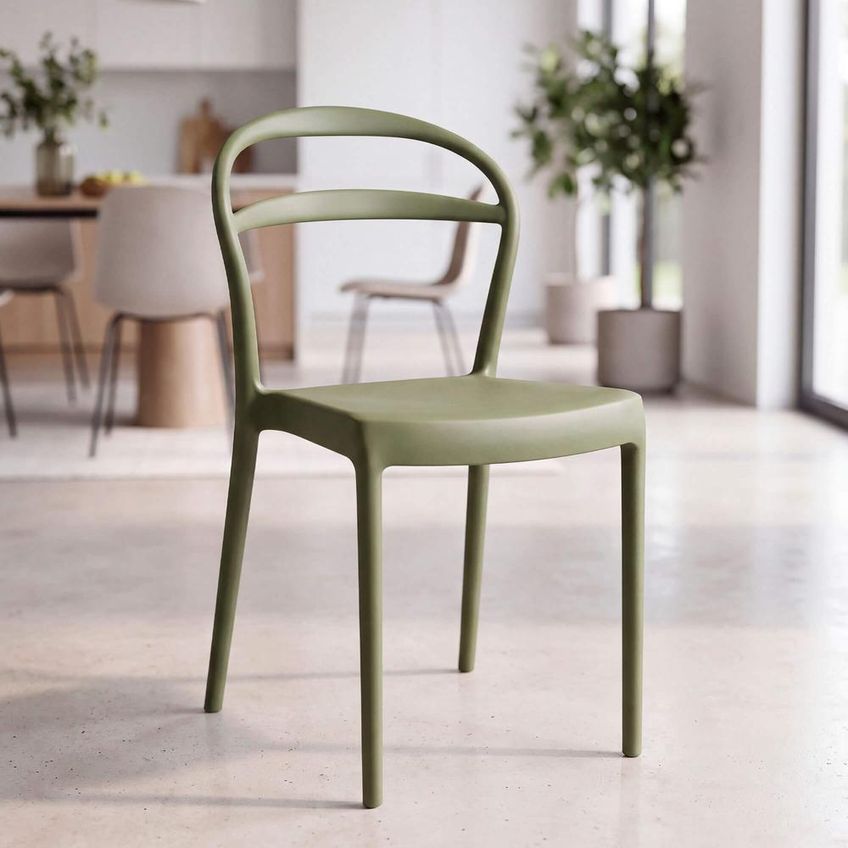 Cadeira Tramontina Summa Lia Eco Em Polipropileno Verde Oliva 92026027 - imagem 2
