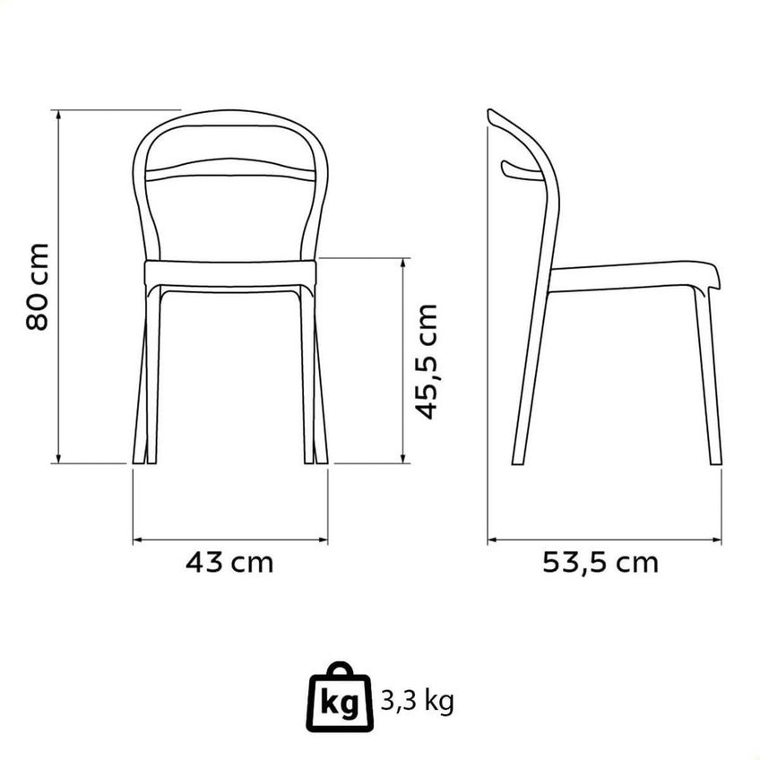 Cadeira Tramontina Summa Lia Eco Em Polipropileno Preto 92026009 - imagem 3