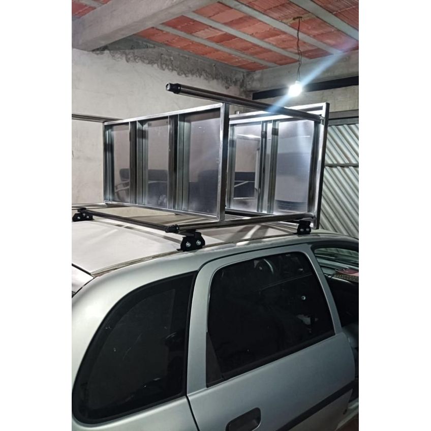 Rack de Teto Universal Friso Preto Corsa Celta Astra Fiesta One - imagem 3