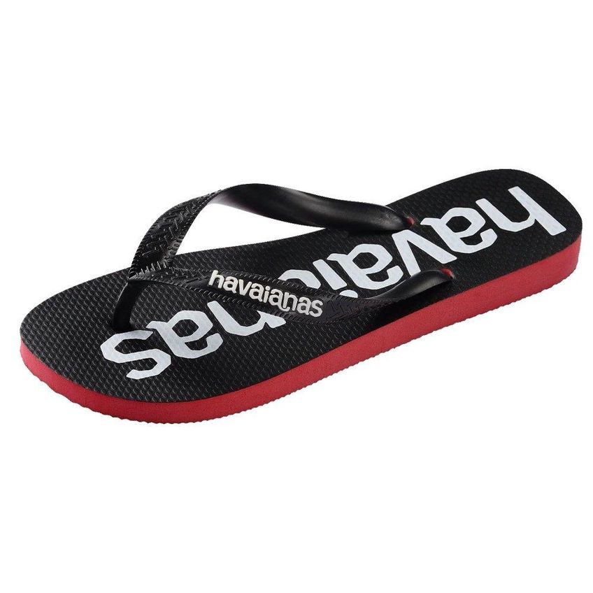 Havaianas Top Logomania II Preto/Vermelho Hibisco 33/4 - imagem 3