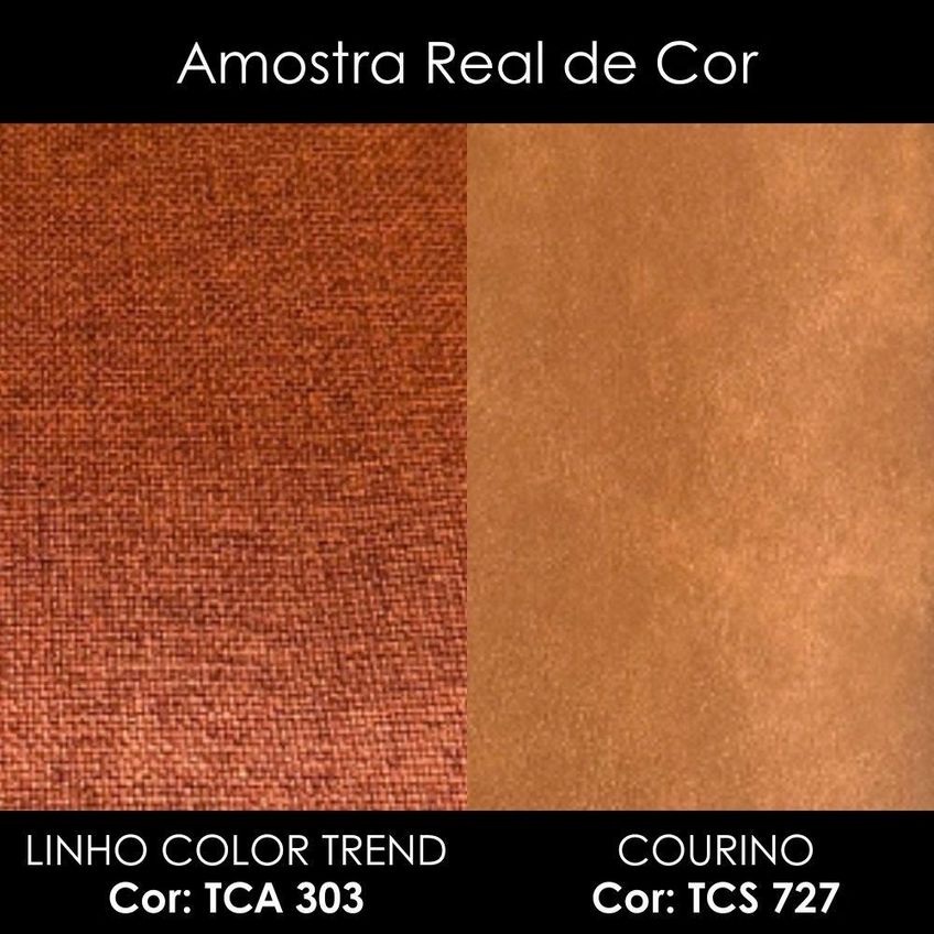 Puff Decorativo Verso 45x51 Cm Pes Madeira Linho Color Trend E Courino Tca 303 Tcs 727 Moll - imagem 4