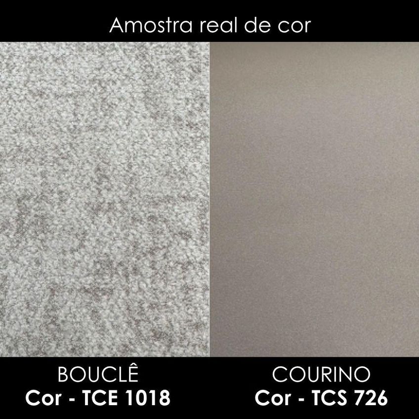 Puff Decorativo Verso 45x51 Cm PéS Madeira Boucle E Courino Tce 1018 Tcs 726 Moll - imagem 4