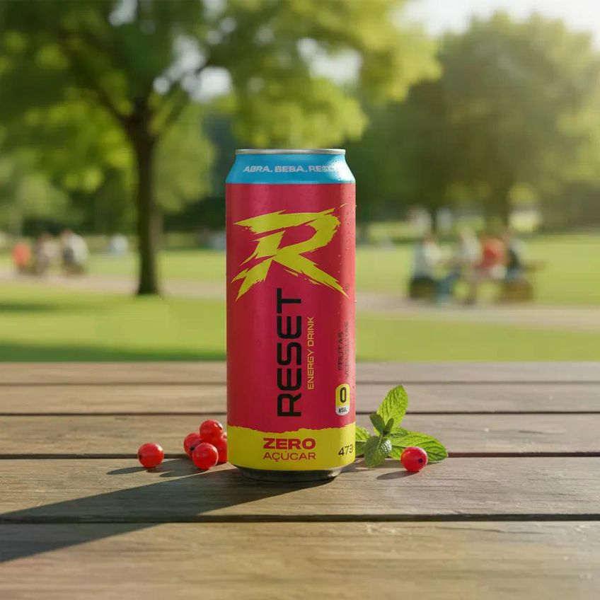 Energy Drink Zero Açúcar Frutas Vermelhas Reset 473ml - 6un - imagem 2
