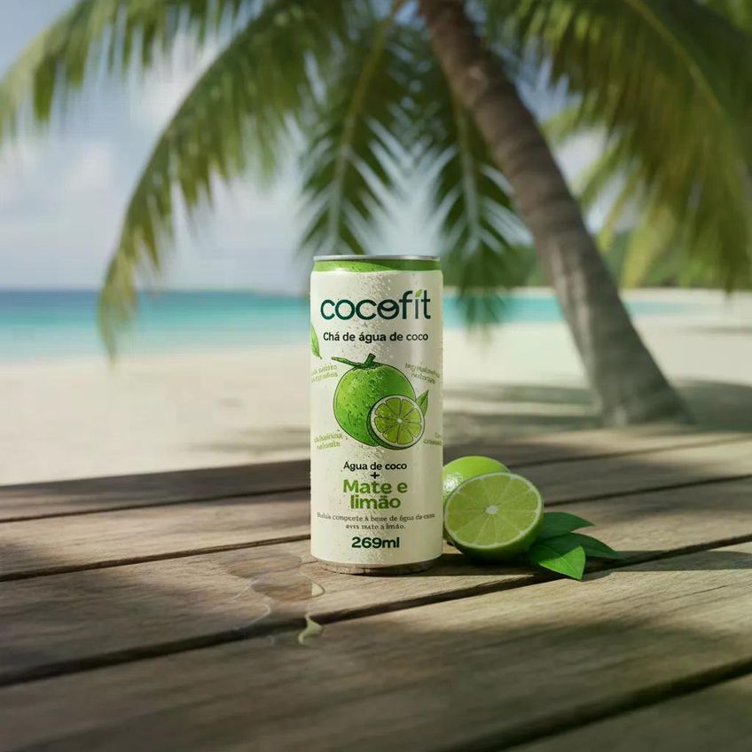 Chá Água De Coco Mate Limão Cocofit 269ml - 6un - imagem 3