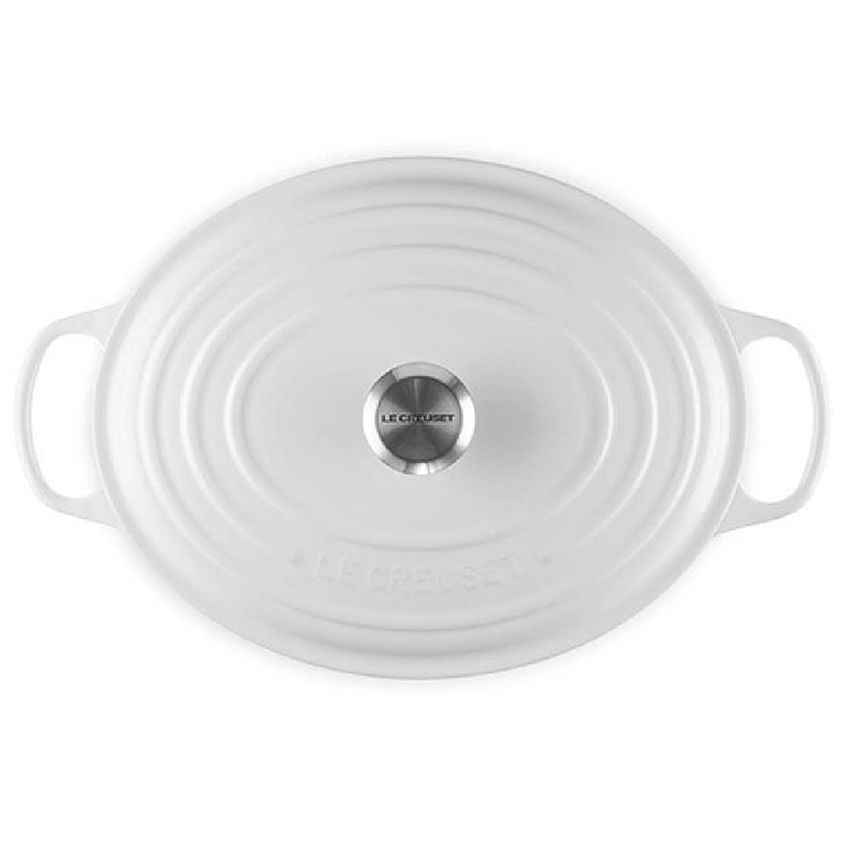 Panela Oval Le Creuset Signature 33cm Em Ferro Fundido Branco 21178330101430 - imagem 3