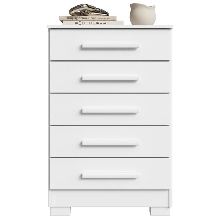 Cômoda 5 Gavetas 64 Cm Paola Branco Rudk - imagem 4