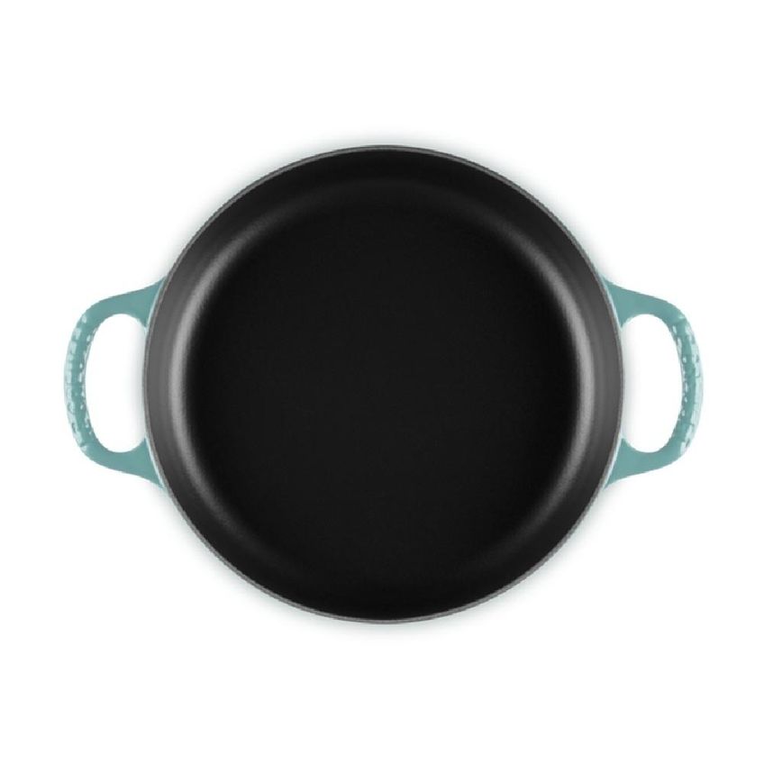 Panela Redonda Le Creuset Everyday Signature 28cm Em Ferro Fundido Bleu Riviera 20331280990422 - imagem 4