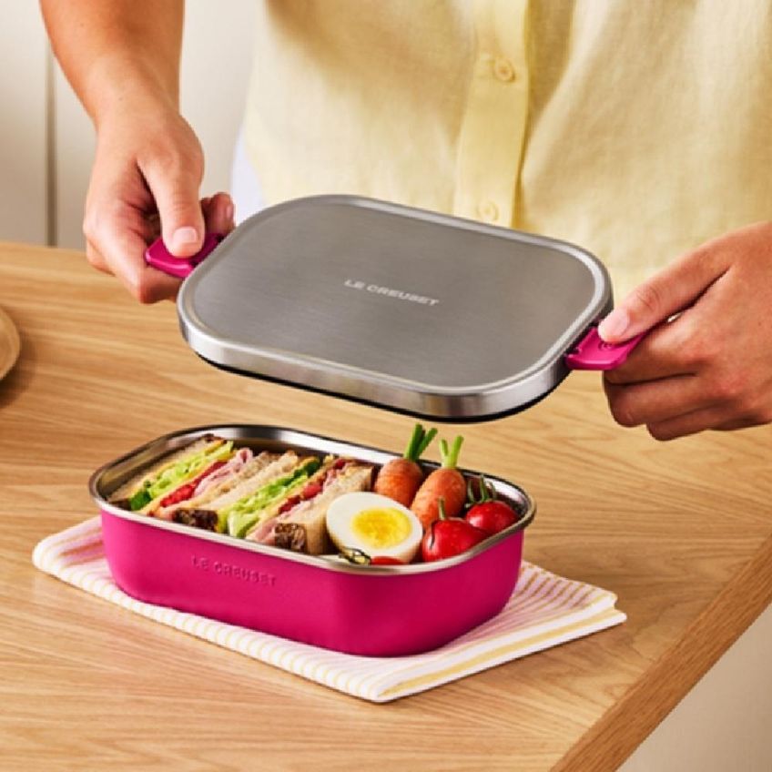 Lancheira Hermética Le Creuset On The Go 900ml Em Aço Inox Berry 41069224390001 - imagem 3