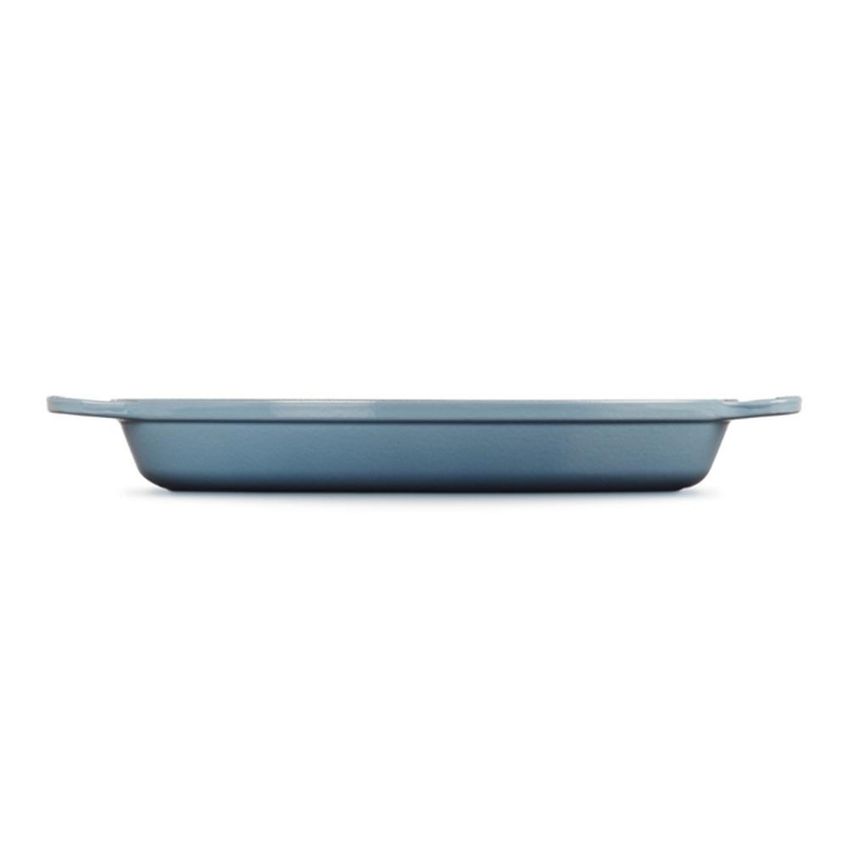 Assadeira Oval Le Creuset Signature 36cm Em Ferro Fundido Azul Chambray - imagem 3