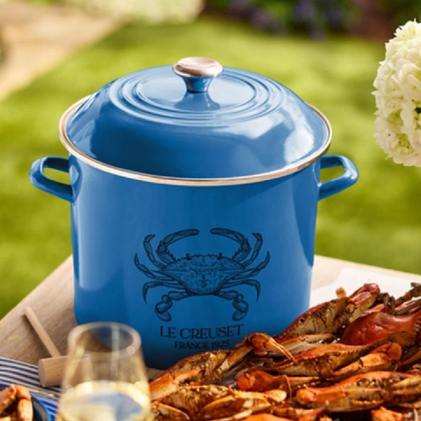 Stockpot Le Creuset Caranguejo 15,1l 30cm Em Aço Esmaltado Com Puxador Inox Light Marseille 56026815972503 - imagem 5