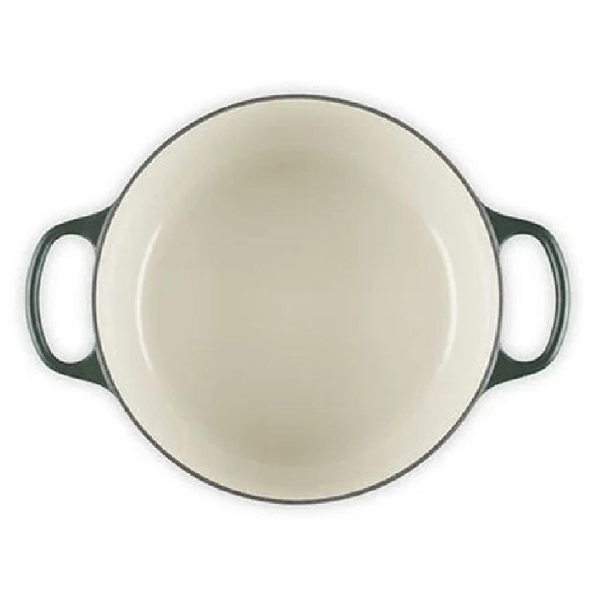 Panela Redonda Le Creuset Signature 24cm Puxador Dourado Em Ferro Fundido Forêt - imagem 4