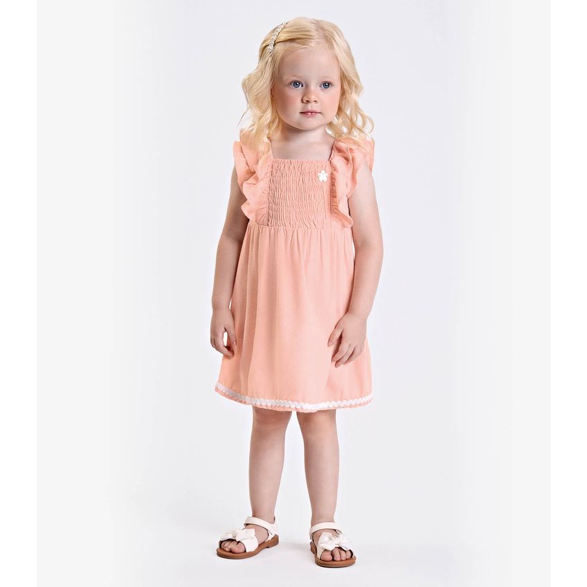 Vestido Verão Menina Midi Com Plaquinha Trick Nick Rosa 3 - imagem 4