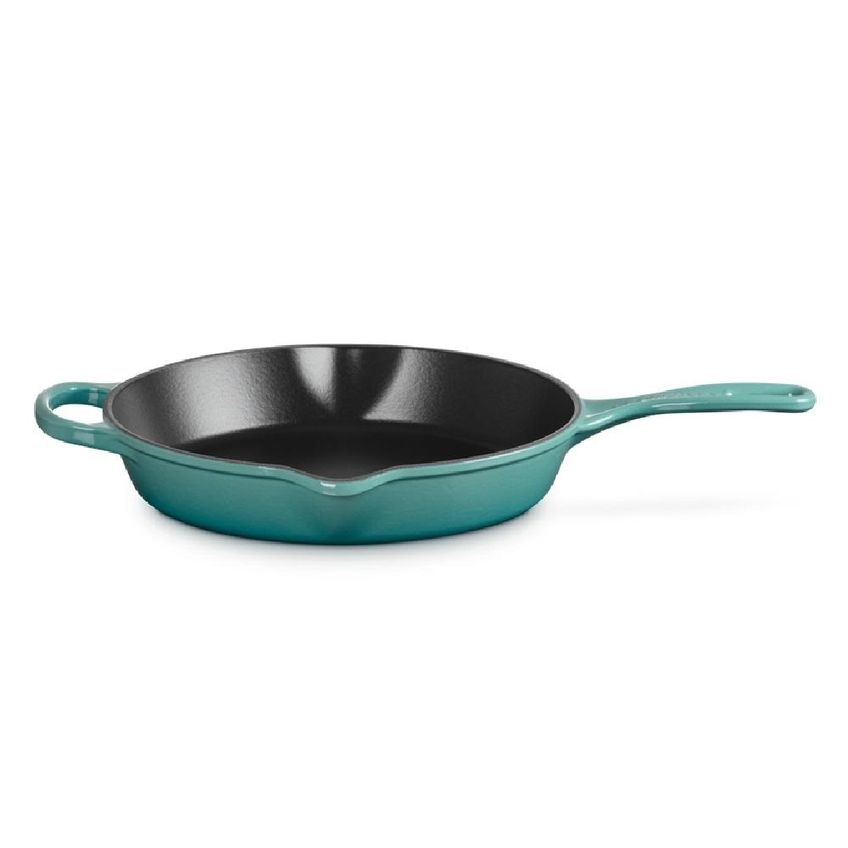 Frigideira Skillet Le Creuset Signature 26cm Redonda Funda Em Ferro Fundido Bleu Riviera 20187260990422 - imagem 3