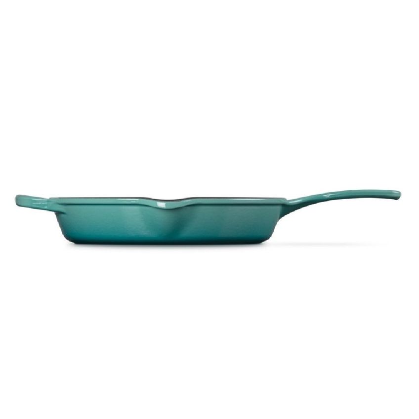 Frigideira Skillet Le Creuset Signature 26cm Redonda Funda Em Ferro Fundido Bleu Riviera 20187260990422 - imagem 4