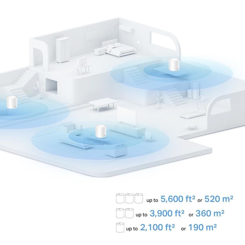 Roteador Wireless Mesh Deco X10 (3-pack) Wi-fi 6 Gigabit Dual-band Ax1500 Tp-link - imagem 3