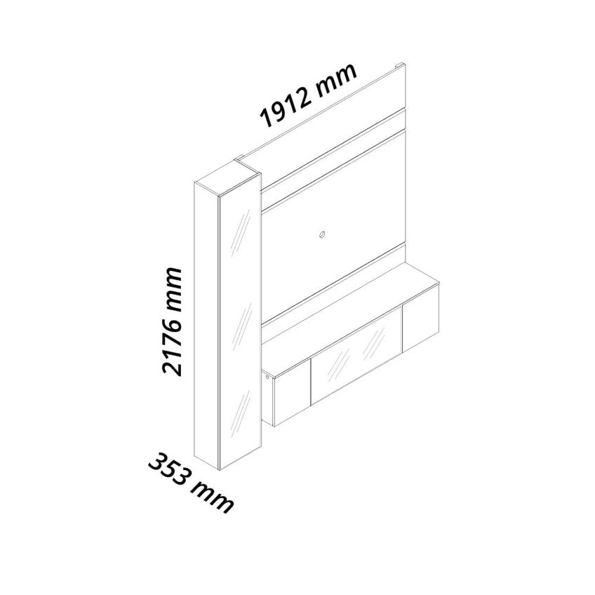 Home Para TV Luminare 191 LED Off White - Gelius - imagem 3