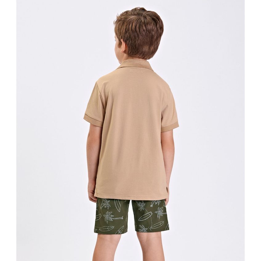 Conjunto Masculino Polo Com Bermuda Trick Nick Marrom 8 - imagem 4