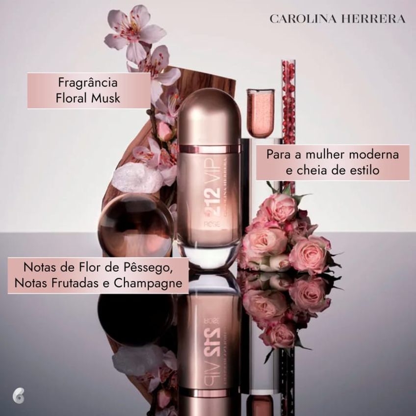 212 Vip Rosé Eau De Parfum - Perfume Feminino - 50ml - imagem 3
